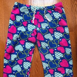 Fuzzy Heart Shaped Pajamas Pants